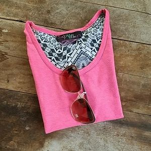 Hi-Low Patterned Back T-shirt